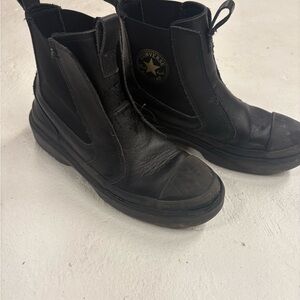 Converse Men's Black Leather Boots size 4.5